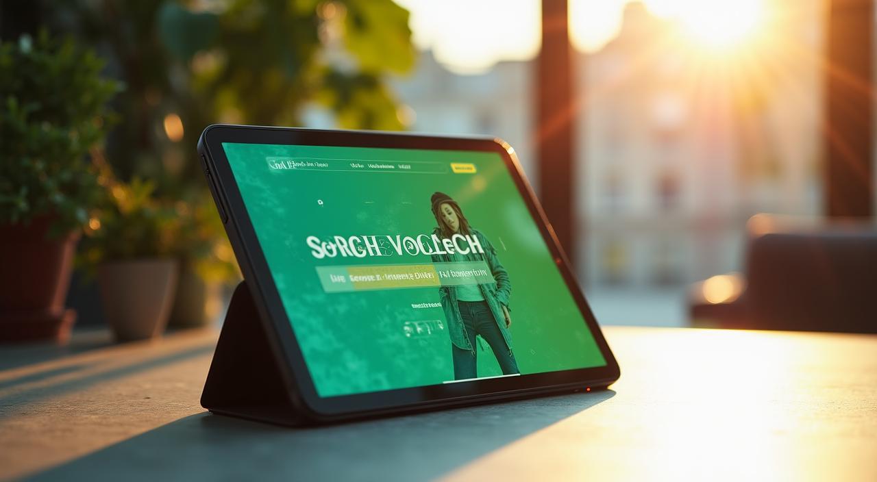 Modern e-commerce interface on high-end hardware